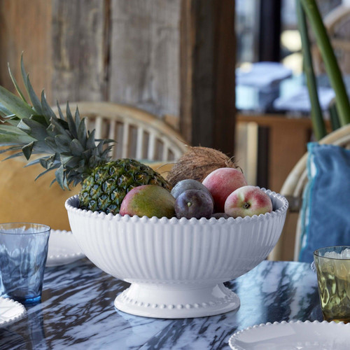 Pearl White Centerpiece Bowl