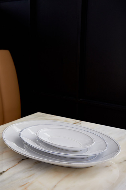 Costa Nova Friso White Oval Platter Medium Costa Nova Friso White Oval Platter Medium