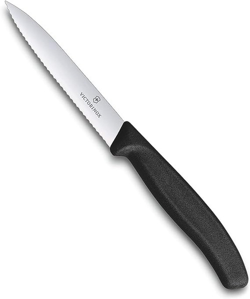 Swiss Classic Paring Knife 4" Serrated Black