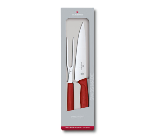 Swiss Classic 2 Piece Carving Set - Red