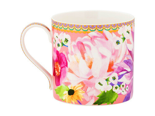 Maxwell & Williams Dahlia Daze Pink Mug 430ml - Set of 4