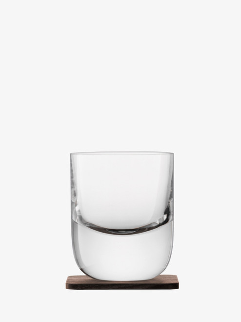 Whisky Renfrew Tumbler 270ml Clear & Walnut Coaster - Set of 2 Whisky Renfrew Tumbler 270ml Clear & Walnut Coaster - Set of 2