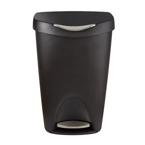 Brim Step On Trash Can - Black