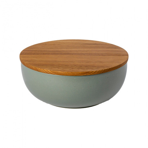 Pacifica Serving Bowl Artichoke with Oak Lid Pacifica Serving Bowl Artichoke with Oak Lid