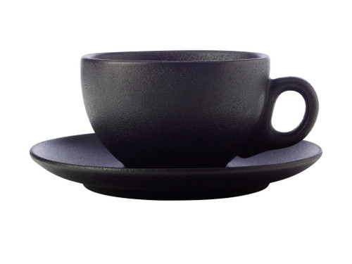 Maxwell & Williams Caviar Black Cup & Saucer – Set of 4