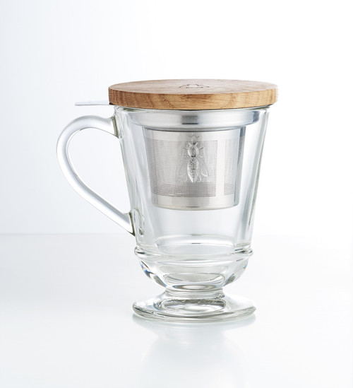 La Rochère Bee Tea Infuser Mug – 266ml French Glass Mug