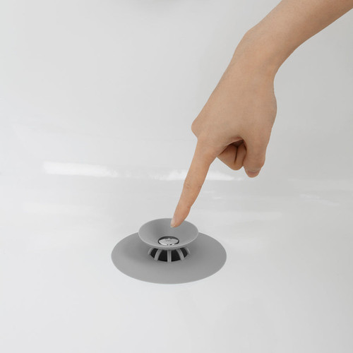 Flex Drain Plug And Hair Catcher Grey Flex Drain Plug And Hair Catcher Grey