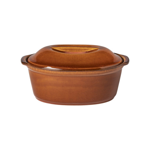 Poterie Caramel Covered Oval Casserole