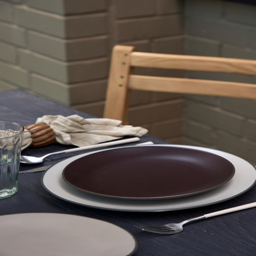 Stacked Organic Salt Dinner Plate - Set of 6 Stacked Organic Salt Dinner Plate - Set of 6