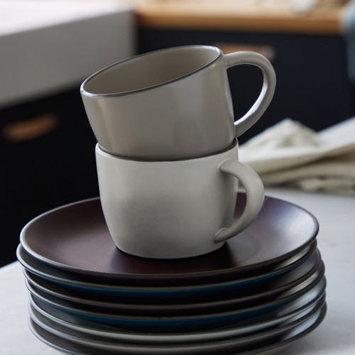 Stacked Organic Salt Mug - Set of 6