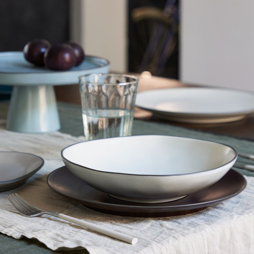 Stacked Organic Salt Pasta Bowl - Set of 6