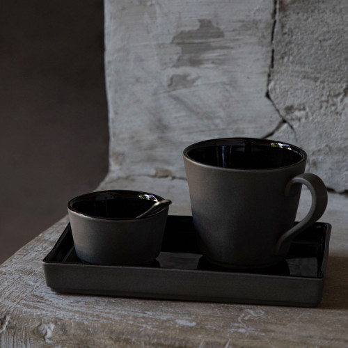Lagoa Eco Gres Black Mug 310ml - Set of 6