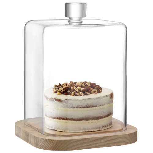 ロッタ　cake/cheese dome&ash base Lotta Cake/Cheese Dome Glass & Ash Wood | West Elm