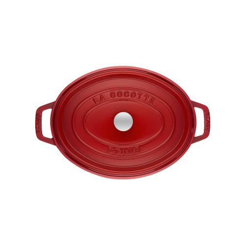 STAUB La Cocotte 6.75 L Cast Iron Oval Cocotte, Cherry