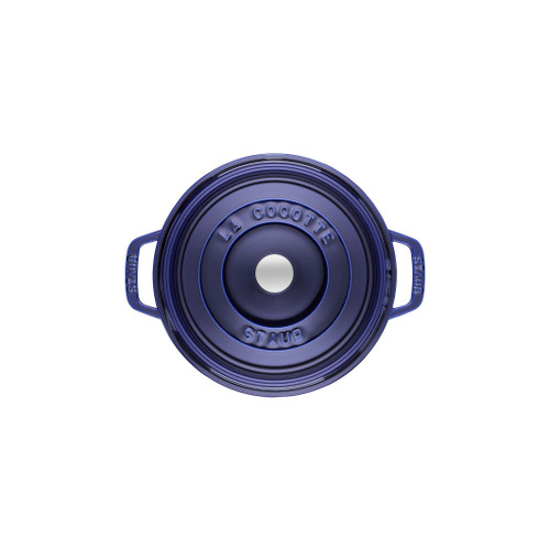 STAUB La Cocotte 6.75 L Cast Iron Round Cocotte, Dark-Blue