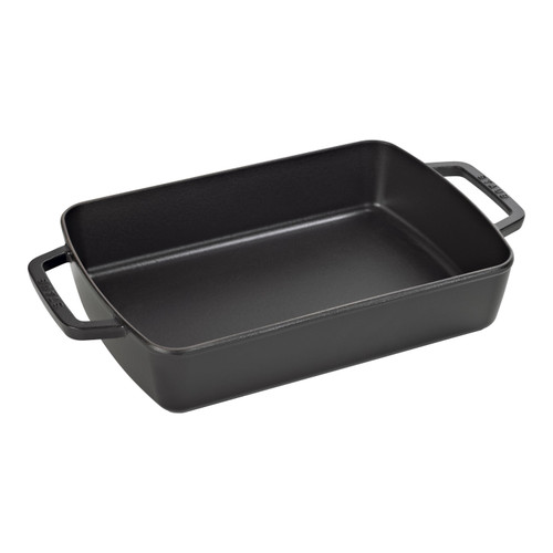 STAUB Cast Iron Rectangular Large Roasting & Baking Pan – Black STAUB Cast Iron Rectangular Large Roasting & Baking Pan – Black