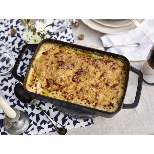 STAUB Cast Iron Rectangular Large Roasting & Baking Pan – Black