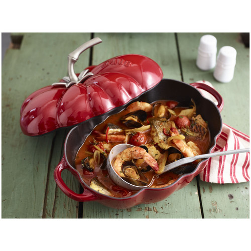 STAUB La Cocotte 2.8 L Cast Iron Tomato Cocotte, Cherry