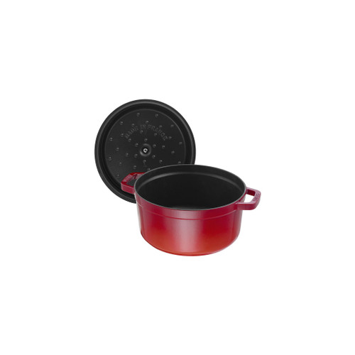 STAUB La Cocotte 8.4 L Cast Iron Round Cocotte, Cherry