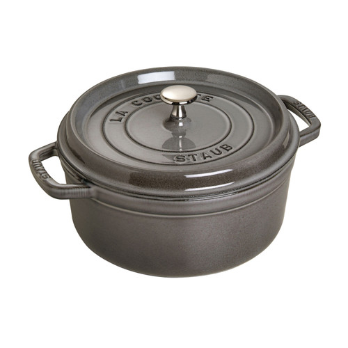 STAUB La Cocotte 8.4 L Cast Iron Round Cocotte, Graphite-Grey