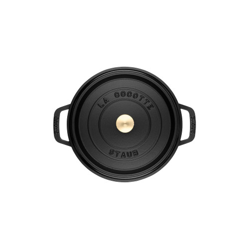 STAUB La Cocotte 1.25 L Cast Iron Round Cocotte, Black