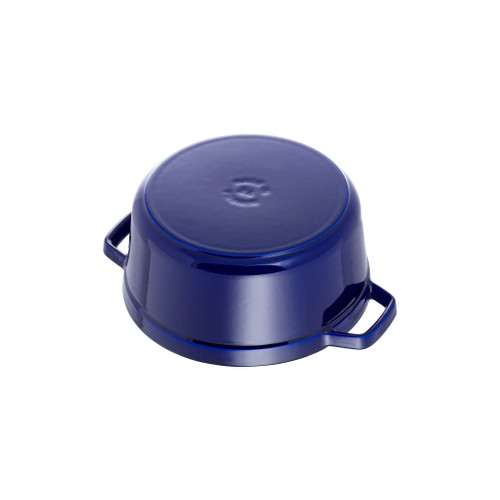 STAUB La Cocotte 8.4 L Cast Iron Round Cocotte, Dark-Blue