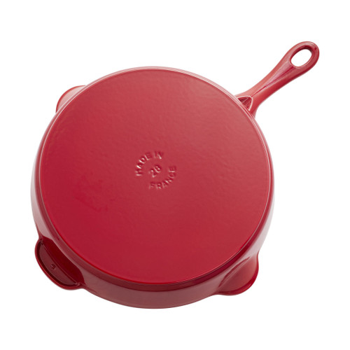 STAUB Pans 28 cm / 11 inch Cast Iron Frying Pan Traditional, Cherry (Visual Imperfections - B Stock)