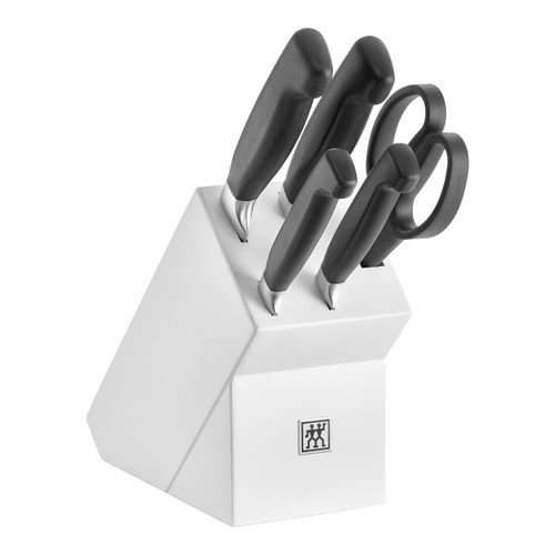 ZWILLING **** Four Star 6 Piece, Knife Block Set, White