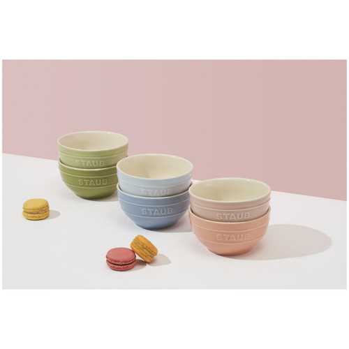 STAUB Ceramique 12 cm / 6 Piece Ceramic Bowl Set In Macaron Colours, Mixed Colours