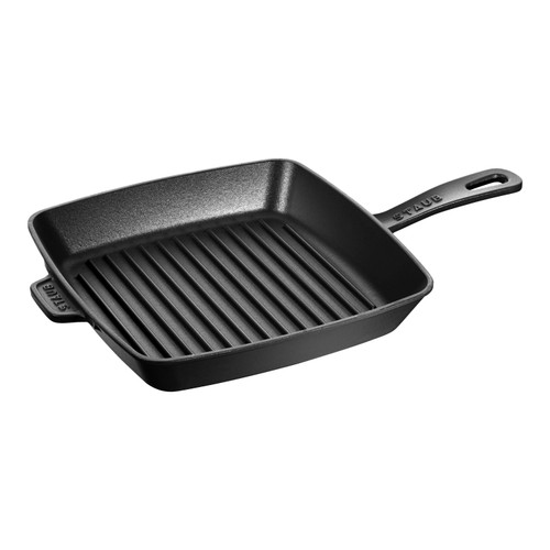 STAUB Grill Pans 26 cm Cast Iron Square American Grill, Black (Visual Imperfections - B STOCK)