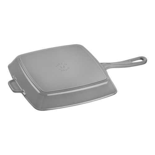 STAUB Grill Pans 26 cm Cast Iron Square American Grill, Graphite-Grey
