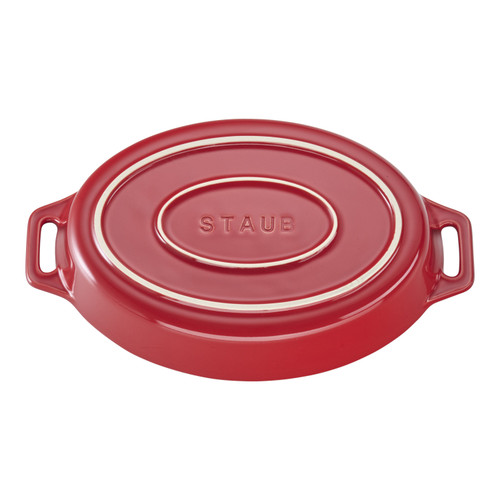 STAUB Ceramique 1 L Ceramic Oval Oven Dish, Cherry