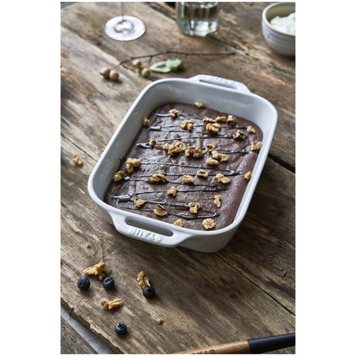 STAUB Ceramique 2,4 L Ceramic Rectangular Oven Dish, White