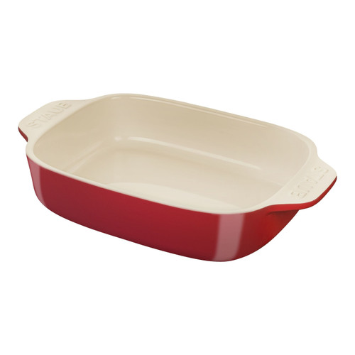 STAUB Ceramique 710 ml Ceramic Rectangular Oven Dish, Cherry