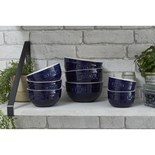 STAUB Ceramique 14 cm Ceramic Round Bowl, Dark-Blue
