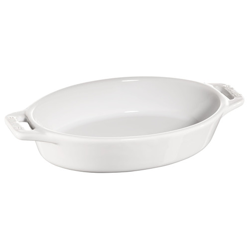 STAUB Ceramique 0.4 ml Ceramic Oval Baking Dish, White