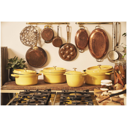 STAUB La Cocotte 1.75 L Cast Iron Round Rice Cocotte, Citron