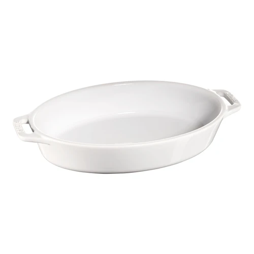 STAUB Ceramique 1 L Ceramic Oval Baking Dish, White