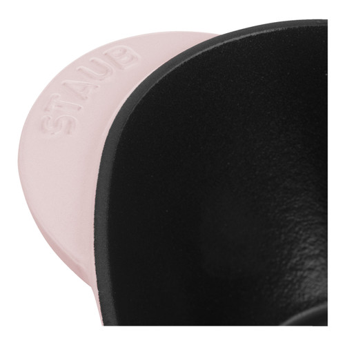 STAUB La Cocotte 1.75 L Cast Iron Heart Cocotte, Sorbet Rose