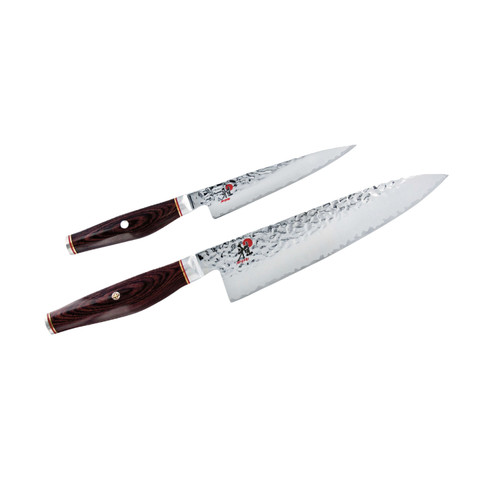 MIYABI 6000 MCT 2 Piece Knife Set, Brown