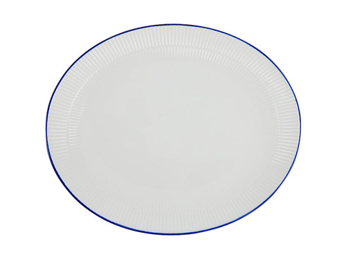 Cafe Blue Oval Platter 37x3cm
