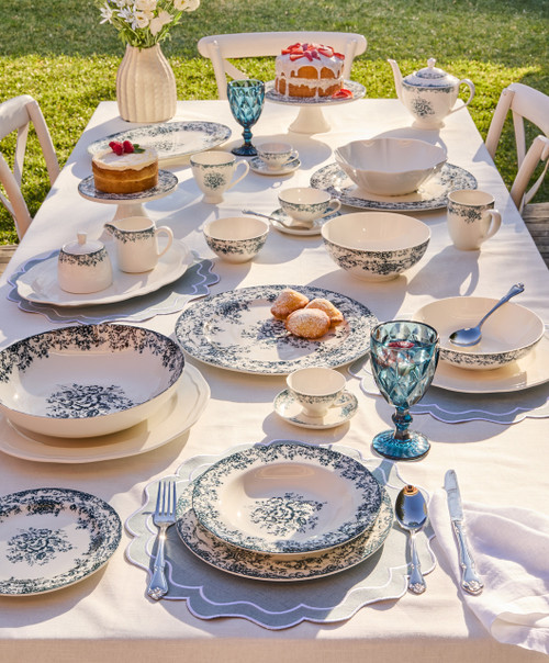 Rosetta Antique Blue Coupe Bowl 20cm - set of 6