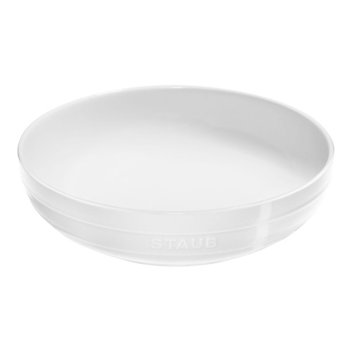 STAUB Ceramique 28 cm Ceramic Round Serving Bowl, White
