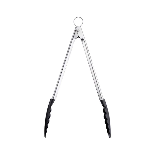 Cuisipro Locking Tongs, 12"/30.5cm, Silicone, Black
