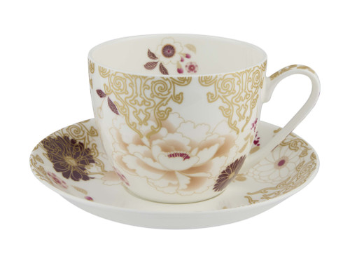 Maxwell & Williams Kimono Cup & Saucer White 480ml - set of 2