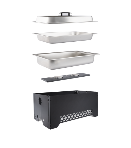 Collapsible Chafer Kit 9 Qt (8.5L) – Portable Catering Chafer with Foldable Frame