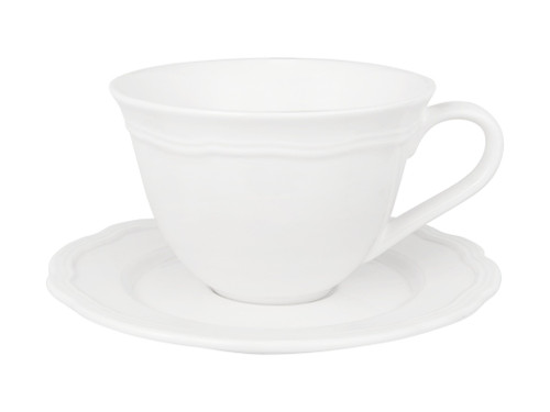 Florence Scalloped Embossed Cup & Saucer Set