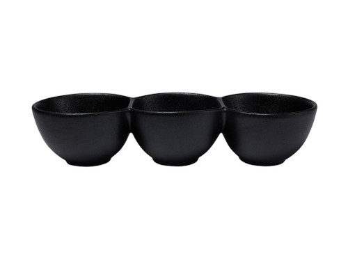Maxwell & Williams Caviar Black Divided Serving Bowl 30 × 6.5 cm.