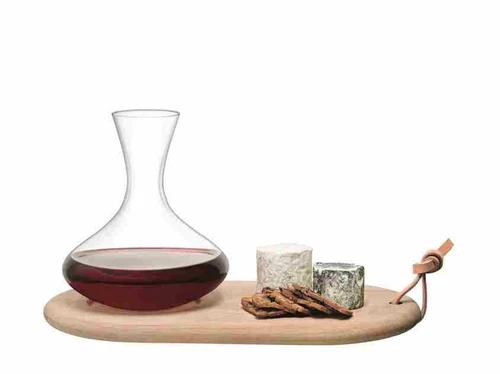 Wine Carafe 1.4L & Oak Cheese Board Set