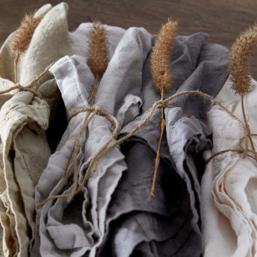 Costa Nova Maria Chalk White Linen Napkin